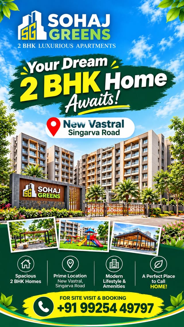 2BHK Stating From 36 Lakhs Onwards in New Vastral